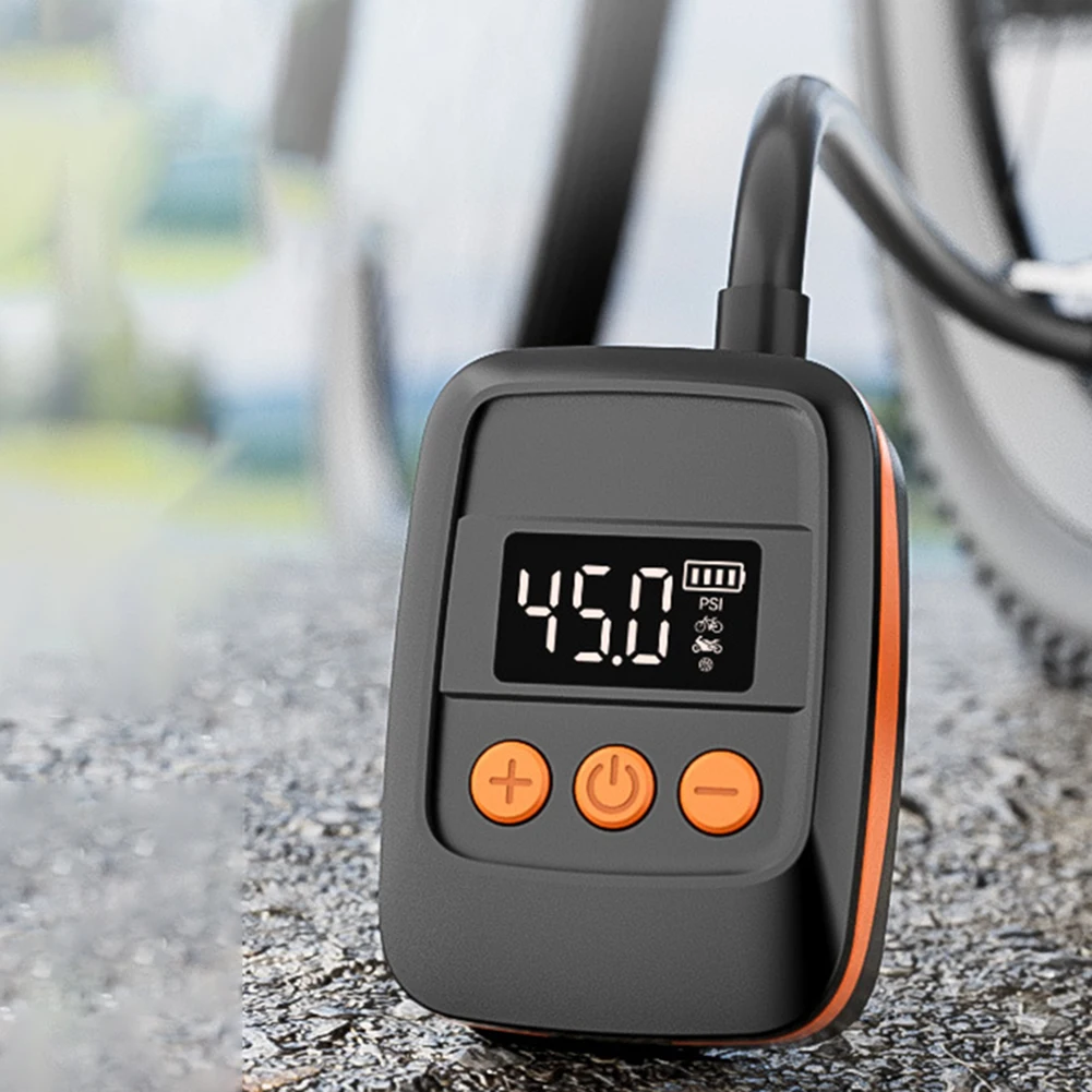 Bicycle Portable Air Pump With Wireless Rechargeable Feature And Built in Precision Gauge For Up To 150PSI Inflation