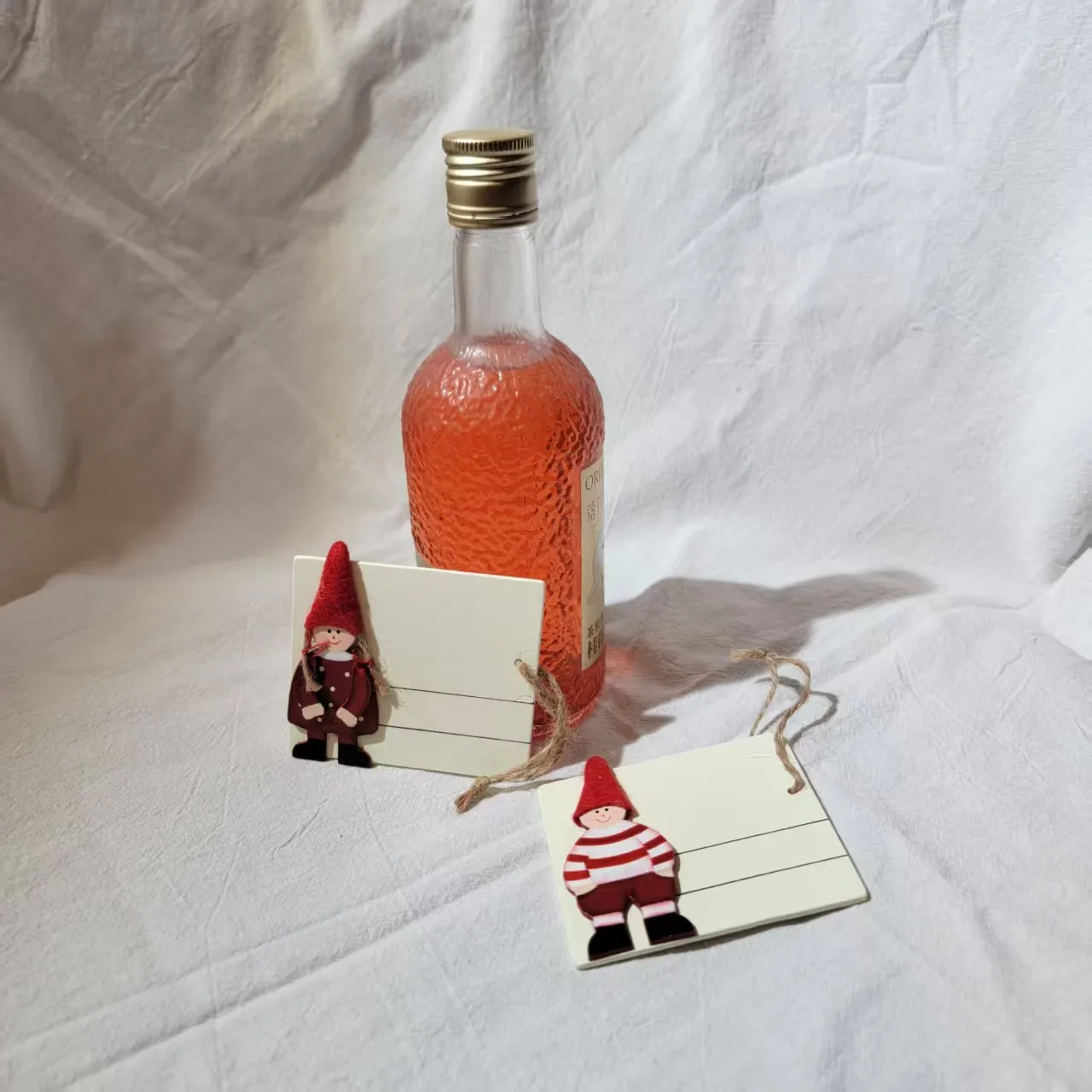 2 stks/set Grillige schattige kerstkabouter cadeaukaartjes voor vakantiecadeaus - voeg charme toe aan uw huidige verpakking