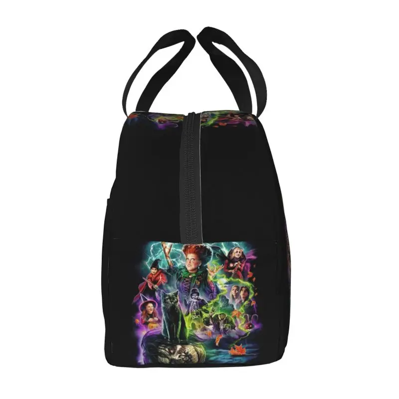 Horror Movie Halloween Witch Hocus Pocus Insulated Lunch Bag  Leakproof Thermal Cooler Lunch Box Women Food Container Tote Bags