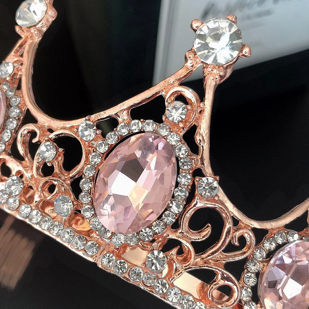 

Rhinestone Hair Comb Crown Wedding Headdress Fashion Headwear Photography Accessories Bride Elegant Chic Brightness Unique