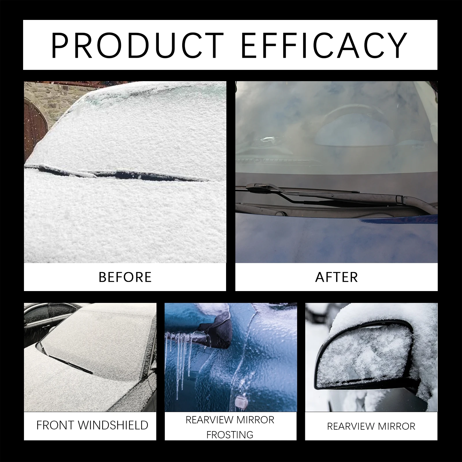 زجاج السيارة الأمامي إزالة الجليد رذاذ فوري مضاد للضباب وإزالة الجليد الشتاء نافذة السيارة إزالة الجليد رذاذ الملحقات القيادة الآمنة التجمد