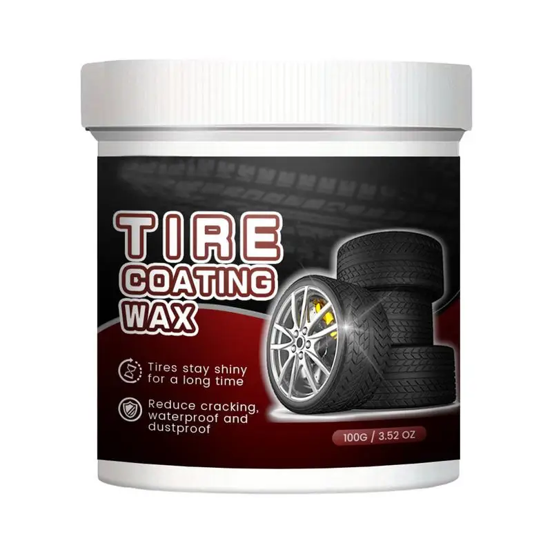 Auto Wheel Cleaner Coating Wax 100g Fast-Acting Car Detailing Rim Cleaner Long-Lasting Tire Cleaner Wax Car Accessories