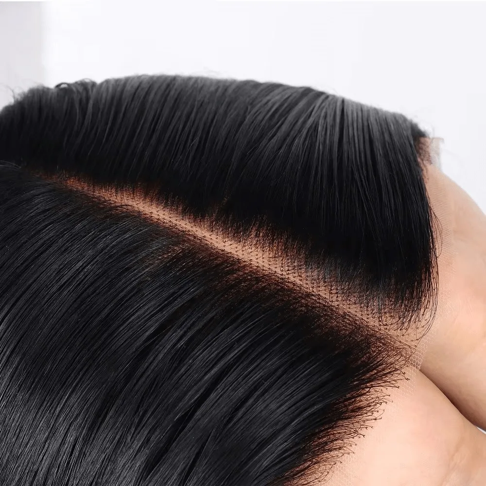 38 بوصة قبل قطع 5X5 Hd الدانتيل إغلاق شعر مستعار غلويليس الباروكات شعر الإنسان جاهز لارتداء العظام شعر طبيعي مفرود الباروكات