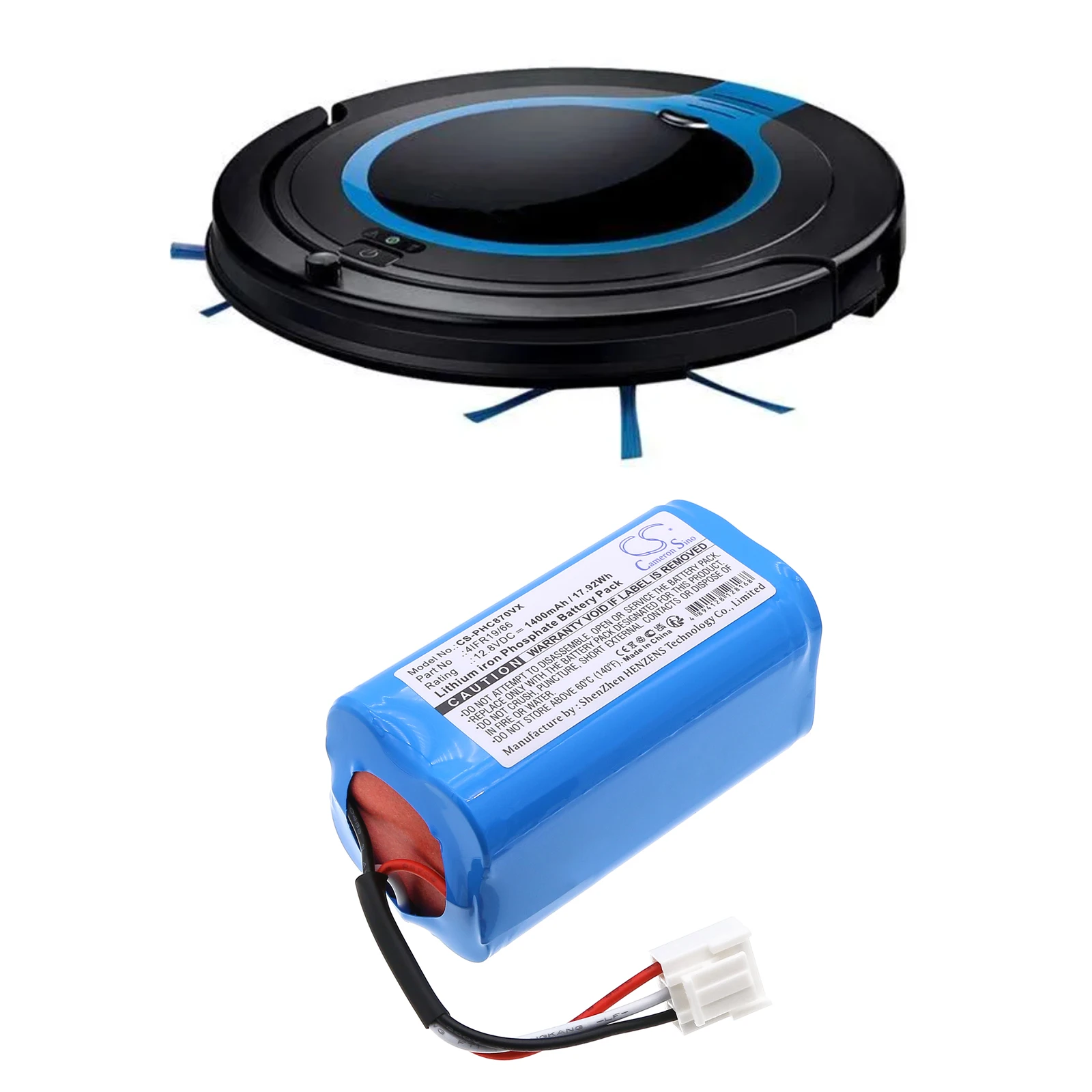 Image of Vakuumbatterie für Philips:4IFR19/66,CP0111/01,FC8700,FC8603,FC8705,FC8710,SmartPro Compact,Severin Chill:RB-7025,RB7025,RB7720