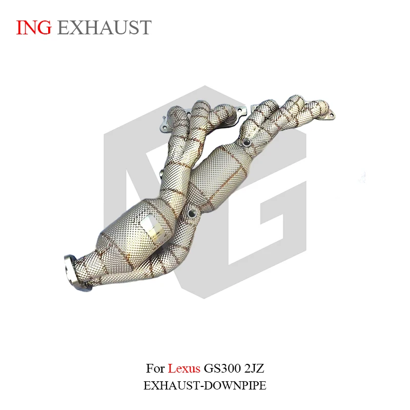 

ING Catalytic Downpipe Performance Manifold Header for Lexus GS300 2JZ 2.5 3.0T Engine Power Race Coupe Tube Exhaust System