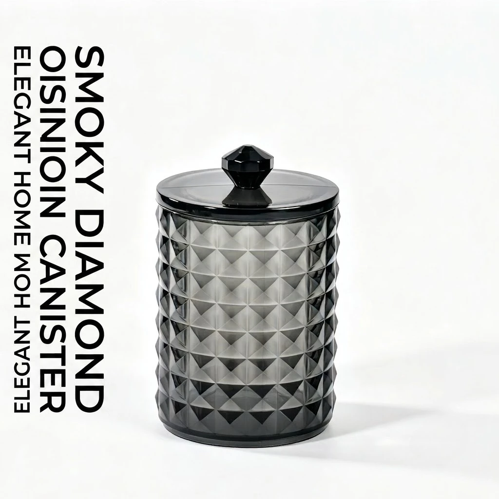 Acrylic Makeup Organizer Box - Eyelash Extension Tool Storage Holder Cylinder with Lid Dustproof Lash Salon Supplies