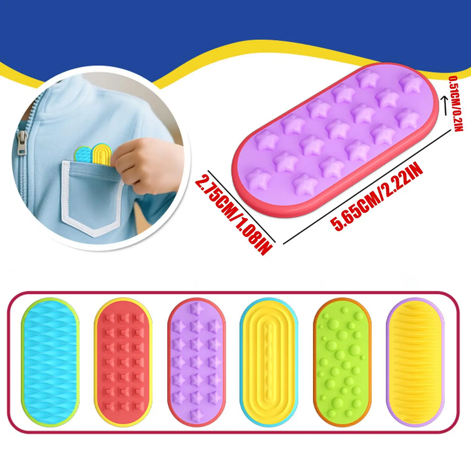 اليد تململ المنزلق لعبة الحسية متعة المغناطيسي 6 قطع الكبار إصبع لعبة انزلاق الحسية للنساء الرجال الأسرة الأطفال بنين بنات