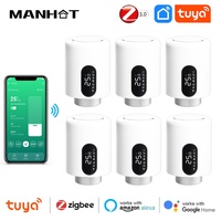 Tuya Zigbee3.0 Thermostat Radiator Actuator Smart TRV Valve Programmable Temperature Controller Works With Alexa Google Home