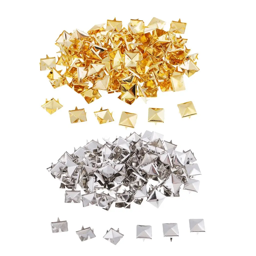 Metal Rivet Spike Stud Spots DIY Leather Craft Pyramid Nailheads for Bag Belt Shoe Decoration