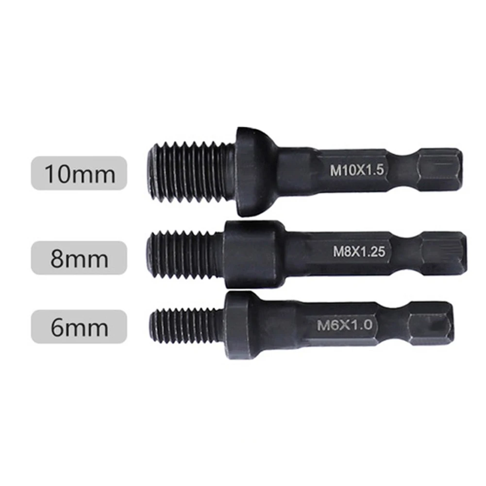 Hanger Bolt Adapter Self-Tapping Adapter 1 4 Inch Hex Shank Internal Thread Design M10x1.5 Size For Electric Drill
