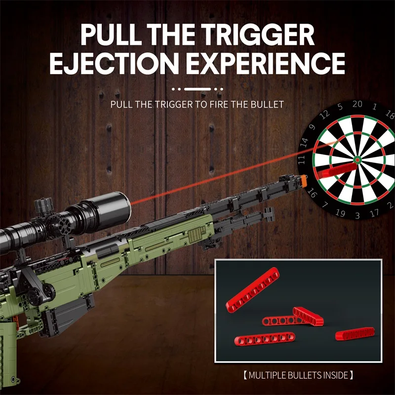 1245 個 AWM スナイパーライフルモデルビルディングブロック軍事兵器スーパーマグナムスコープ付きレンガおもちゃセット子供のホリデーギフト