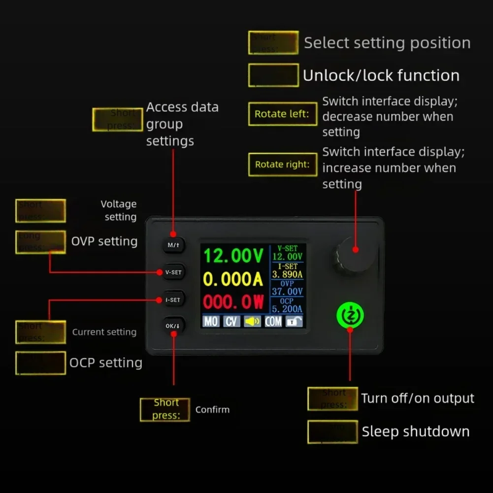 

Регулируемый модуль повышающего источника питания постоянного тока с ЧПУ SK150C 150 Вт с цветным дисплеем 1 8-дюймовым и интерфейсом связи