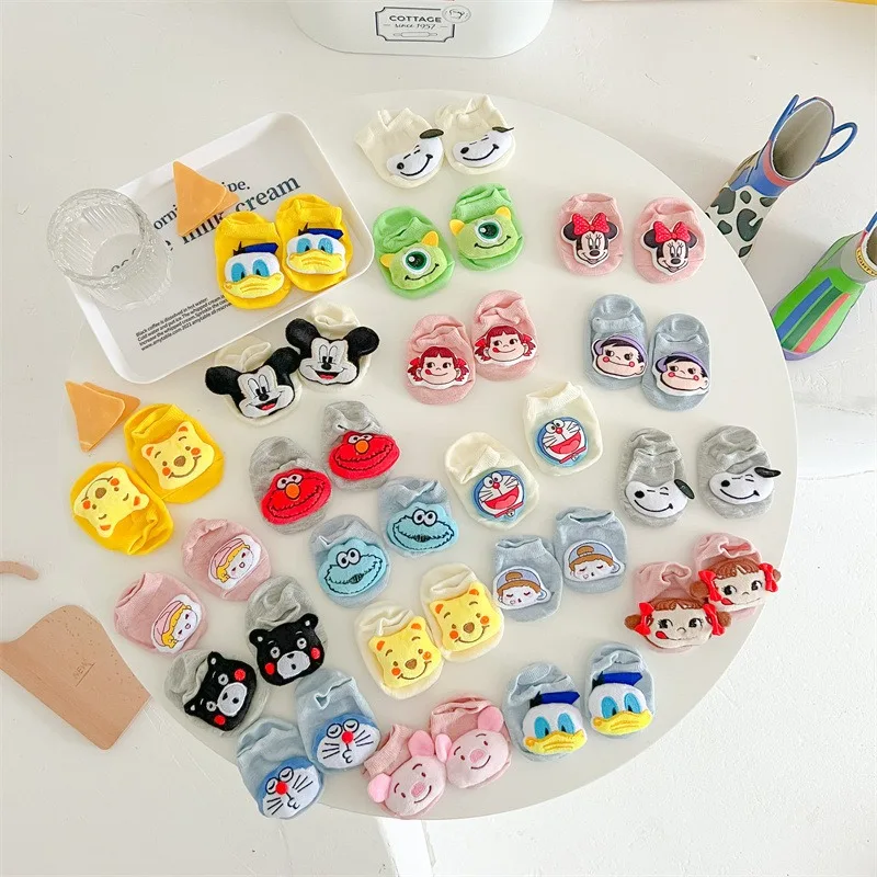 

Cartoon Cute Little Socks for Boys and Girls Baby Non-slip Cartoon Cartoon Animated Character Doll Modeling All Take Photos