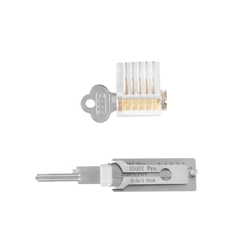 PRO Premium 2 in 1 SS001 SS002 PRO Lock Pick and Reader with Transparent Practice Lock, Professional Locksmith Tool image 4
