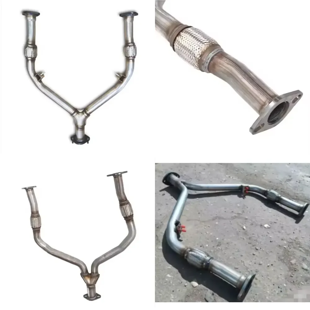 【Durable Practical Daria】 Source Factory Stainless Steel Y Pipe Resonator Pipe High Flow Exhaust Car Muffler for INFINITI