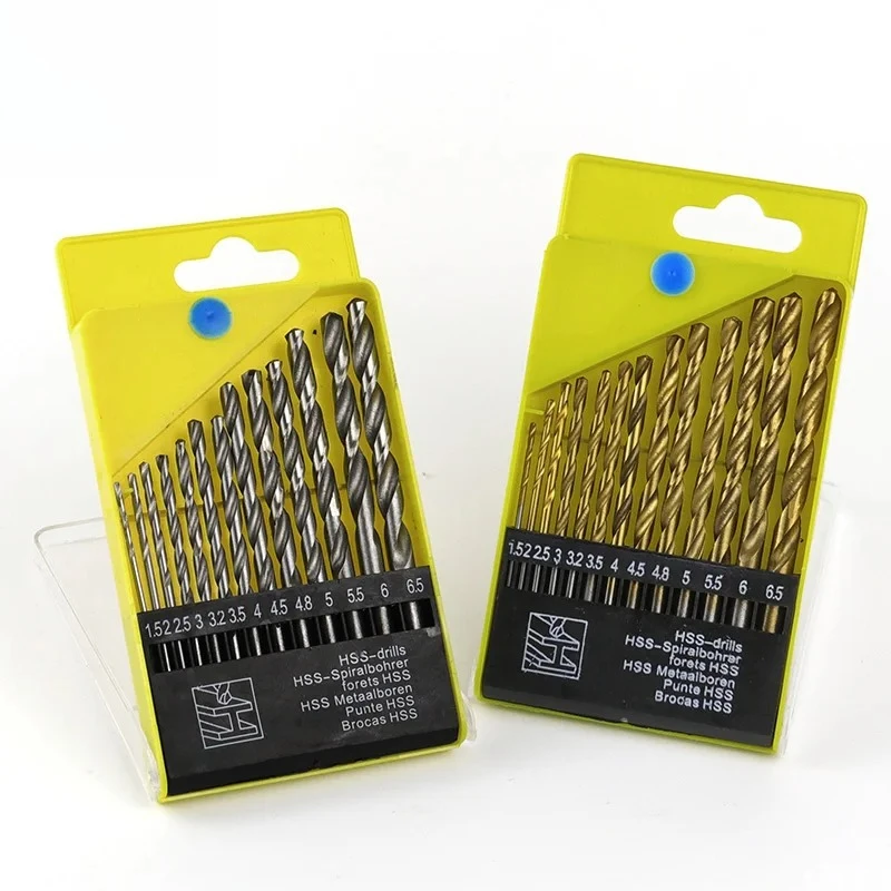 For Drilling Tasks  Range From 1.5  to 6.5 Millimeters 13 Pieces high-Speed Steel Round Drill Bit Set Spiral Drill Bit Suitable