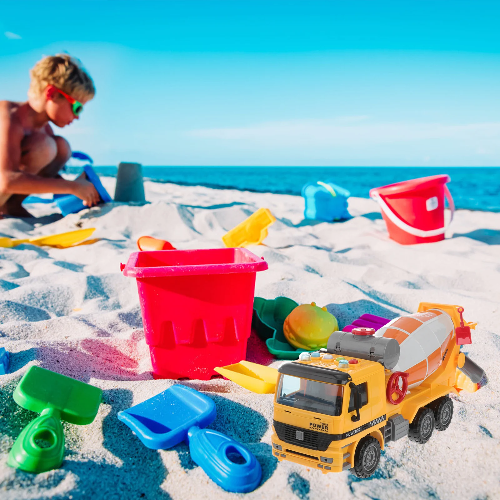 

Cement Truck Accessories Inertial Vehicle Toy Simulation Concrete Mixer Car for Kids 3 Years Old Non Remote Control