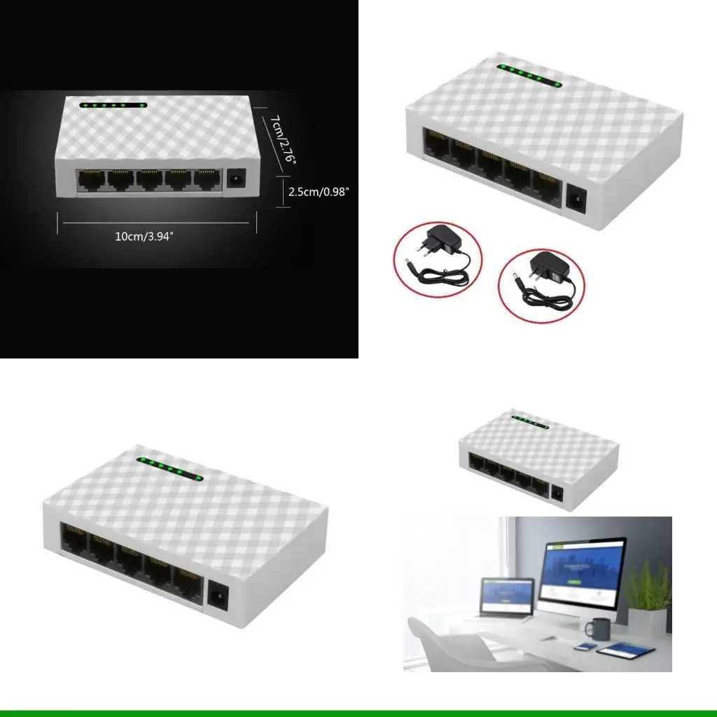 

U55C 5-портовый гигабитный Ethernet-коммутатор Домашний сетевой концентратор 10/100/1000M Rj45 Офисный разветвитель 5 портов