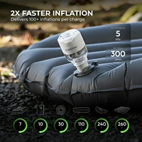 مضخة هواء محمولة خفيفة الوزن FLEXTAIL TINY PUMP 3X - 5kPa، مع إضاءة للتخييم بـ 5 أوضاع، متعددة الاستخدامات للتخييم والسفر 2