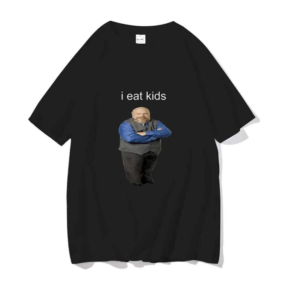 Bertram I Eat Kids Stampa Divertente Uomo Donna T-shirt 100% cotone T Shirt Manica corta Nuovo Nero Casual Allentato Magliette e camicette Uomo Abbigliamento