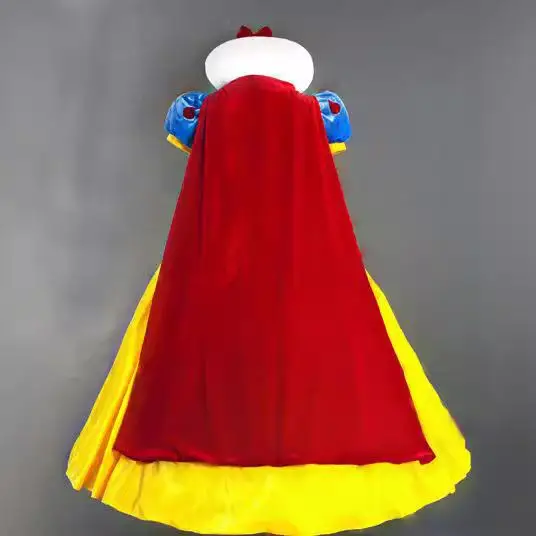 

Adult loween Snow White Dr Women's Costume Stage Performance Play Dr up PU Material Formal Evening Gown