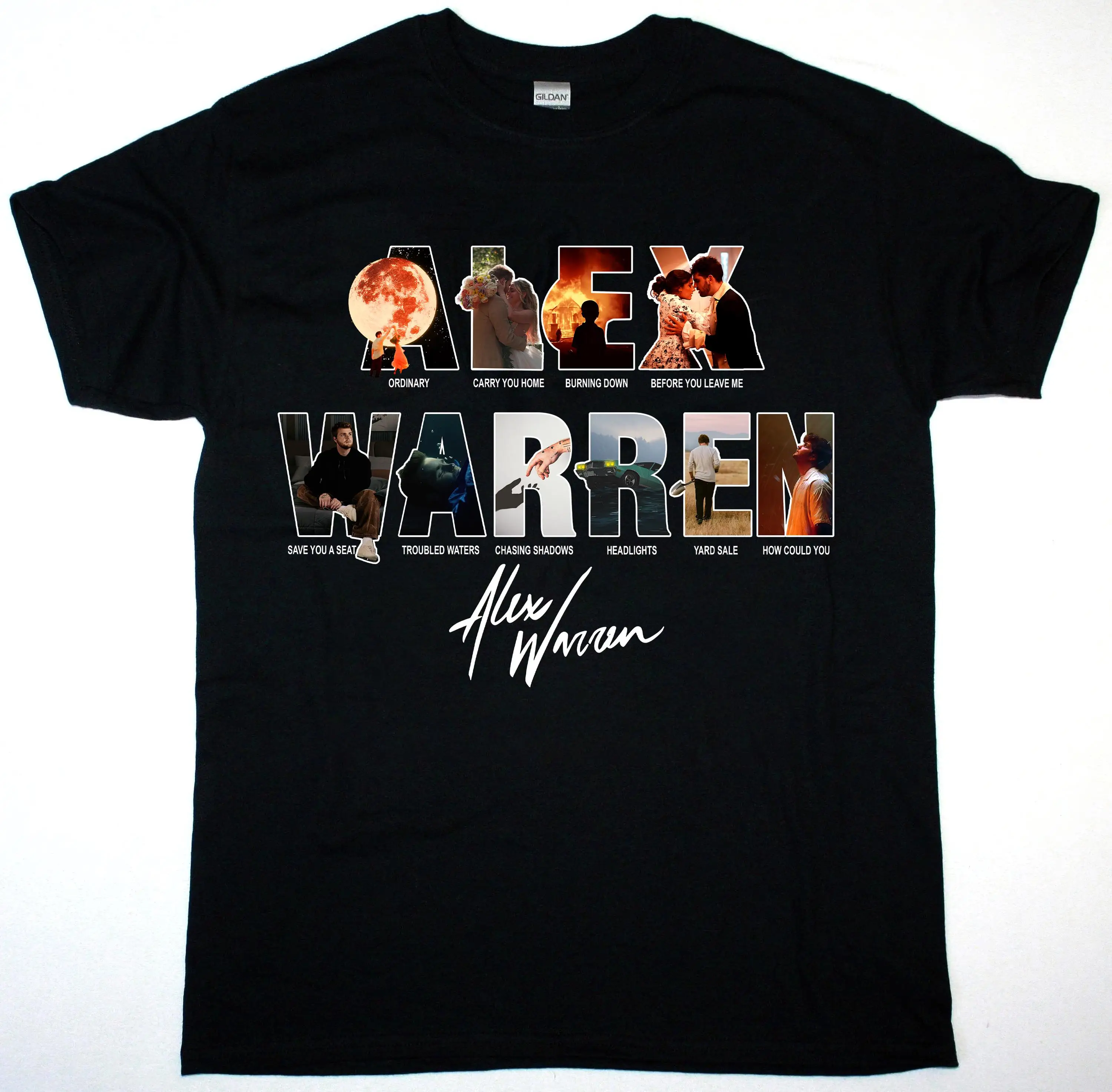 Alex Warren Album Shirt Music Tracklist Graphic Tee Singer Fan Merch Gift Alex Warren Moon Dance 2026 Tour Concert Shirt Y2k