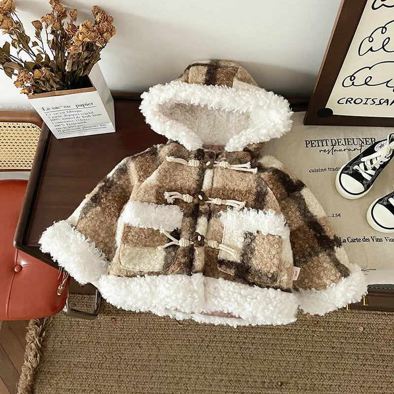unitim-toddler-girl-jacket-2025-winter-hooded-fleece-kids-baby-girl-wool-coat-plaid-thick-warm-children-1-6y-girl-quality-jacket