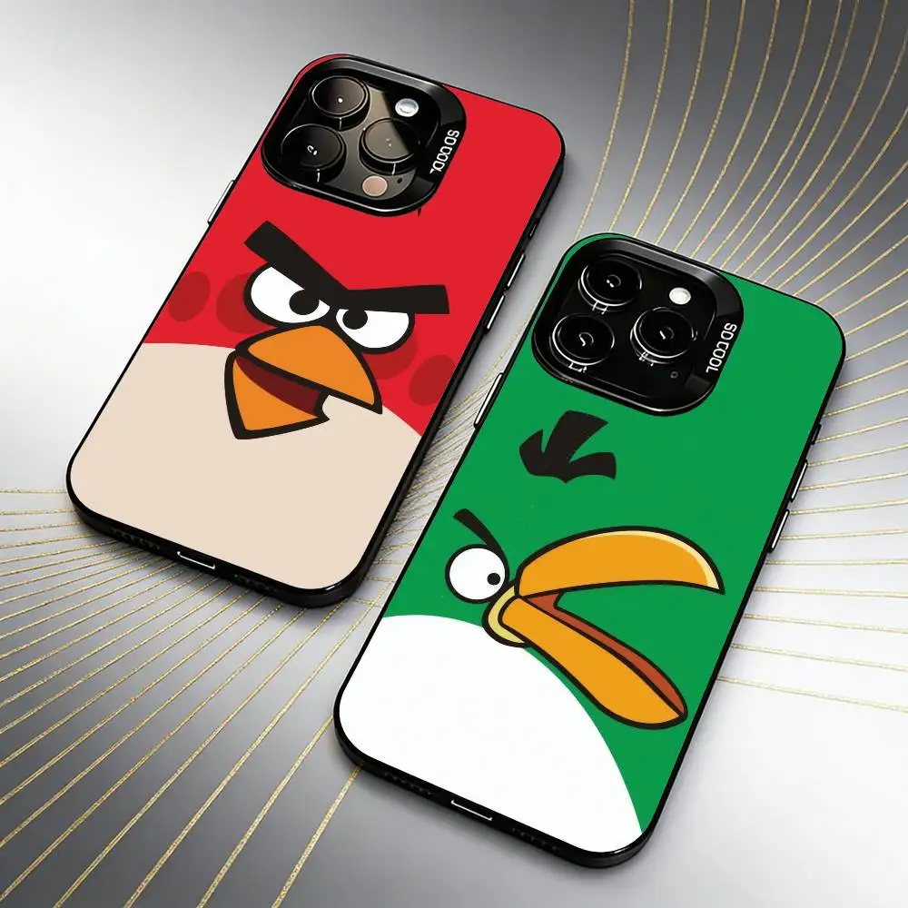 

BIRD Game A-Angry-y B-Bird Phone Case For iPhone 16 17 15 14 12 13 Pro Max Black Color Shockproof Cover