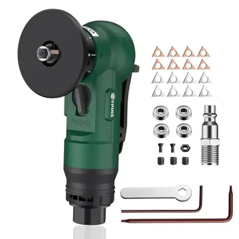 Mini Pneumatic Chamfering Tool 16pcs CandR-angle Blades Straight 45° Arc BevelingMetal Air Chamfer 30000 RPM Edge Deburring for