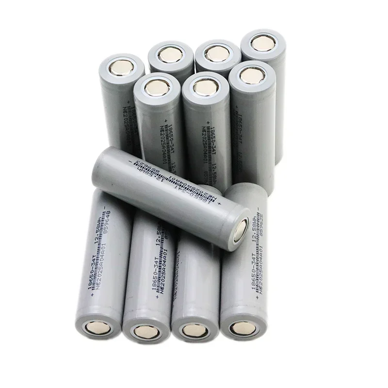 100 Stück neuer 3,7 V 18650 34T Lithium-Ionen-Akku mit wiederaufladbarem 3400-mAh-Akku für Taschenlampen-Elektrowerkzeuge mit starkem Licht