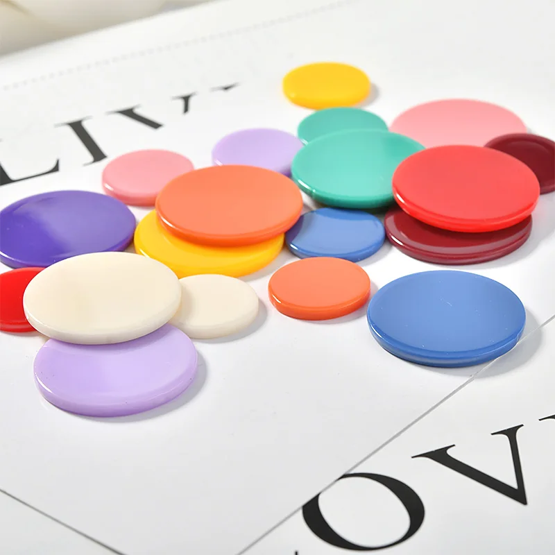 Circular South Korea Fruta Color Ya Ke Li Pian DIY Handmade Hairclip Jewelry Earrings Accessories Material 10 Pcs