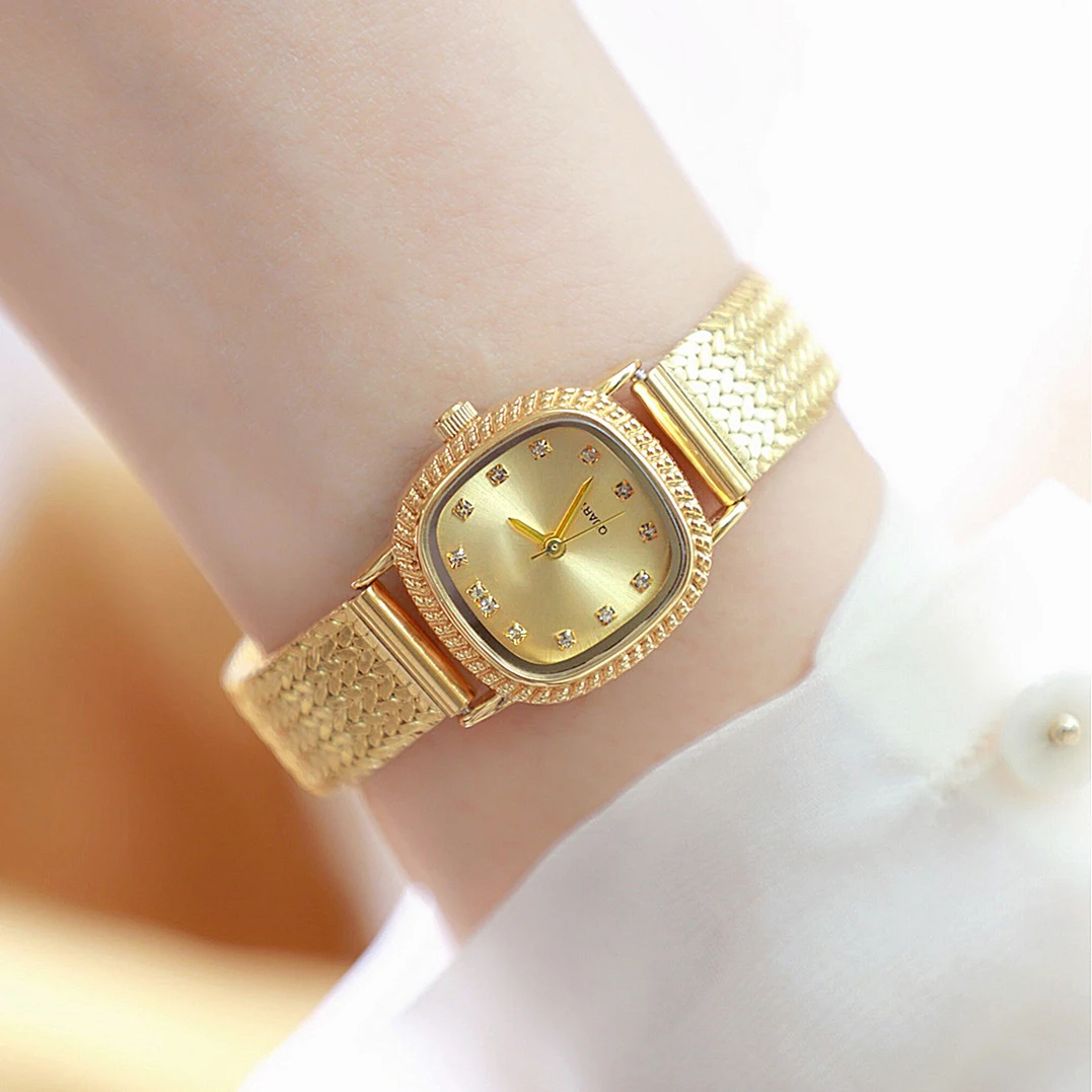 ساعة MAYZHISU النسائية الخفيفة الفاخرة الرجعية المرأة كوارتز ساعة اليد الفولاذ المقاوم للصدأ مقاوم للماء الأعمال الإناث ساعة السيدات