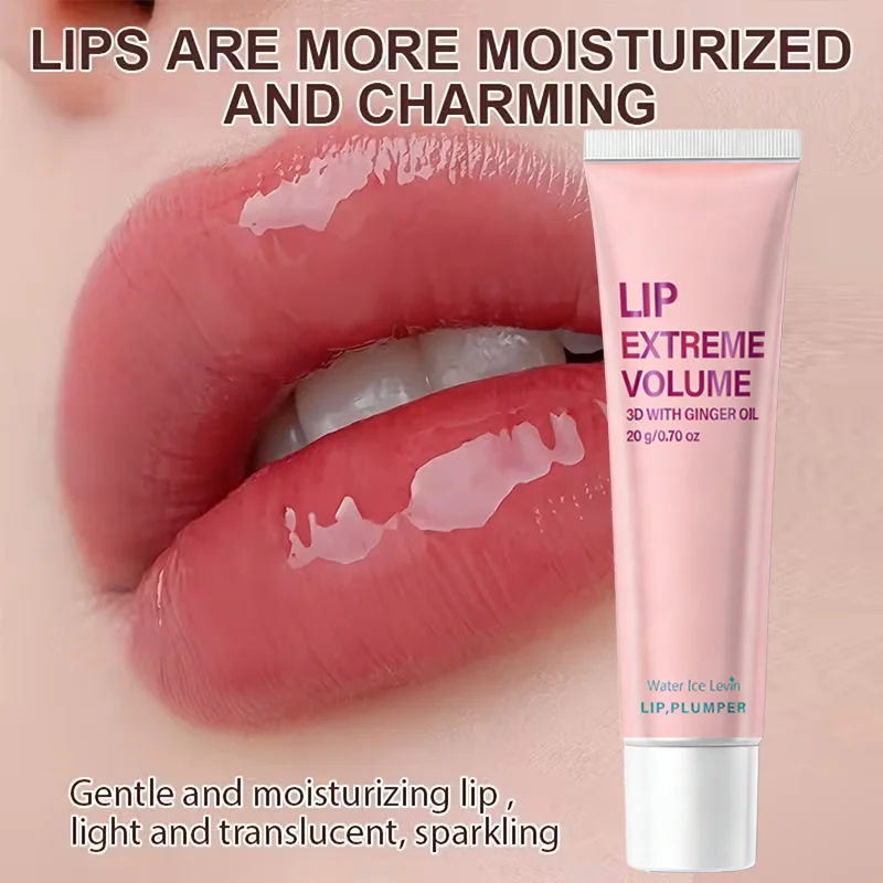 Lippenvergrößerungscreme mit Peptiden & Aloe - Feuchtigkeitsspendender, nicht klebriger Lippenbalsam für glatte und straffe Lippen