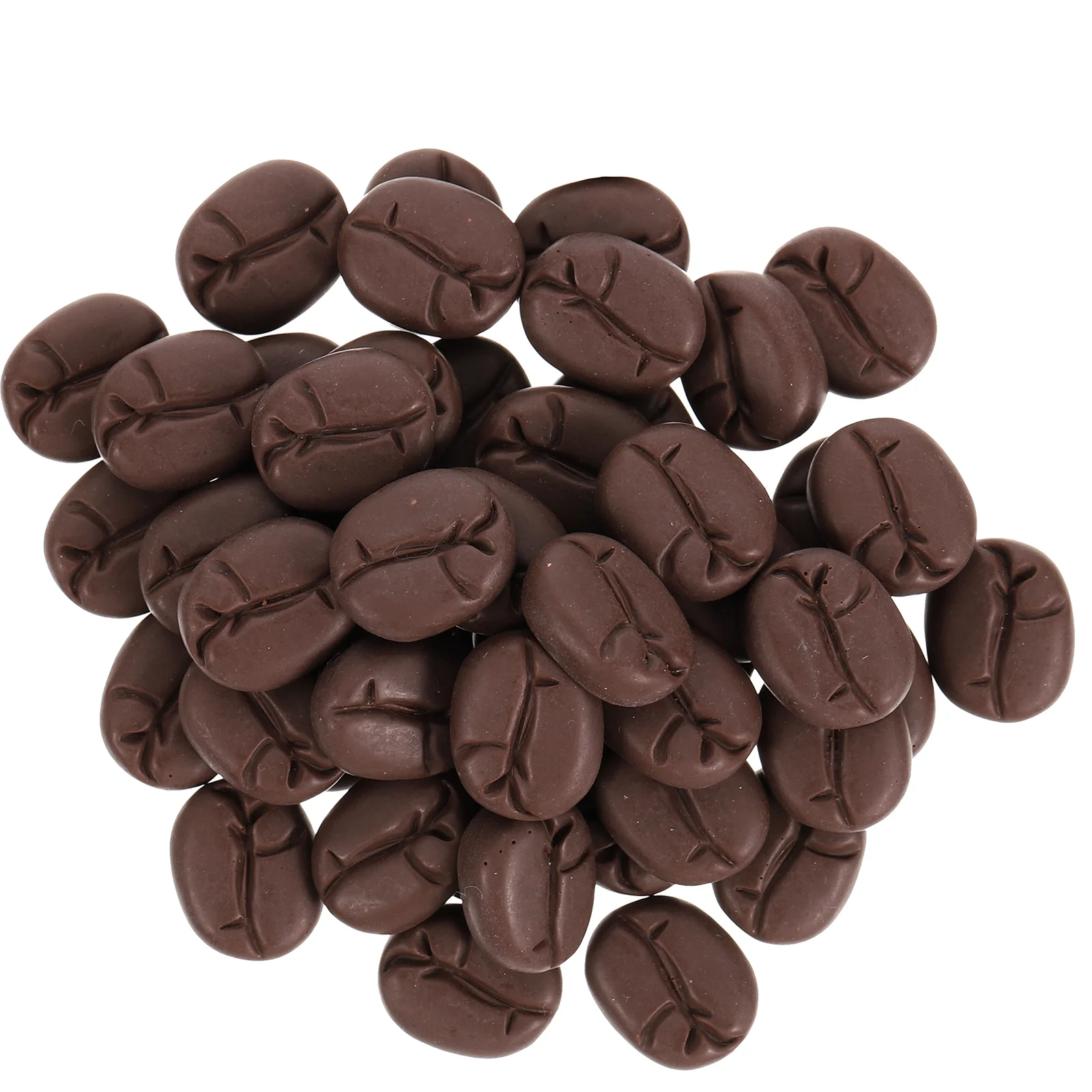 50 Pcs Simulated Coffee Beans Food Toys Fake Photography Prop Resin Pretend Child