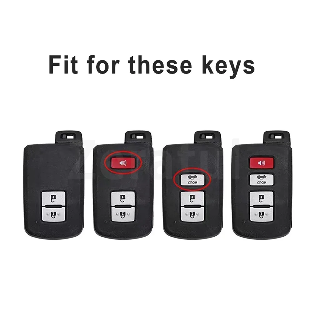 Transparent Black TPU for Toyota Highlander Prado Auris Avalon Prius CHR Aygo Corolla Yaris RAV4 Camry Land Cruiser Car Key Case