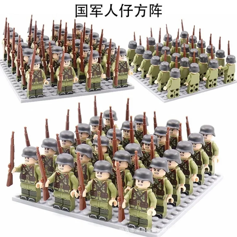 24-teilige Militärserie aus dem Zweiten Weltkrieg, Bausteine, Phalanzen, Krieger, Minifiguren, humanoide Puppen, Spielzeug und Geburtstagsgeschenke. – Detail 16