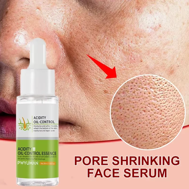 Acidity Pore Shrink Face Serum Remove Blackheads Acne Oil Control Repair Essence Moisturizing Nourish Pores Firming Facial Care