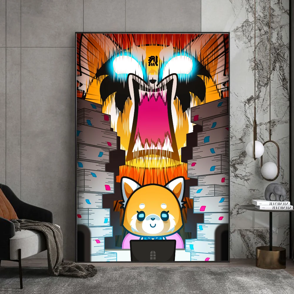 Cartoon Aggretsuko Cool Classic Movie Posters HD Quality Poster Wall Art Painting Study Nordic Home Decor