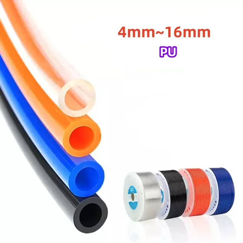 

PU Polyurethane Tubing Air Component Hose 4mm 6mm 8mm 10mm 12mm 16mm Pipe Line Hose Pneumatic Tube for Compressor