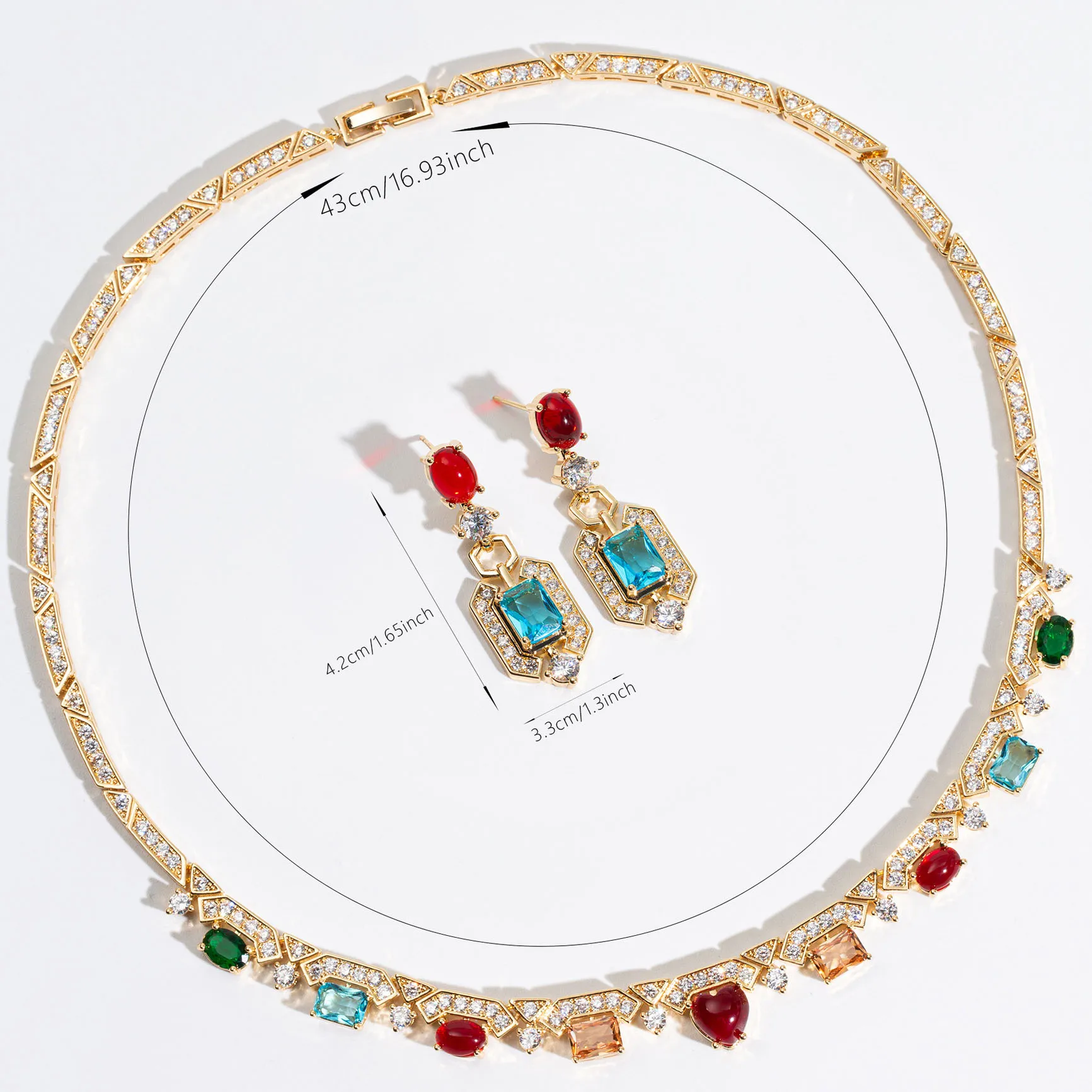 2 pezzi nuovi gioielli vintage nobili accessori per abiti da donna collana orecchini set banchetto ballo di fine anno regalo festa nuziale M-439
