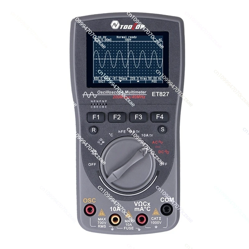 

TOOLTOP ET827 2 In 1 Digital Storage Oscilloscope Digital Storage Oscilloscope 40Mhz 6000 Counts True RMS Multimeter