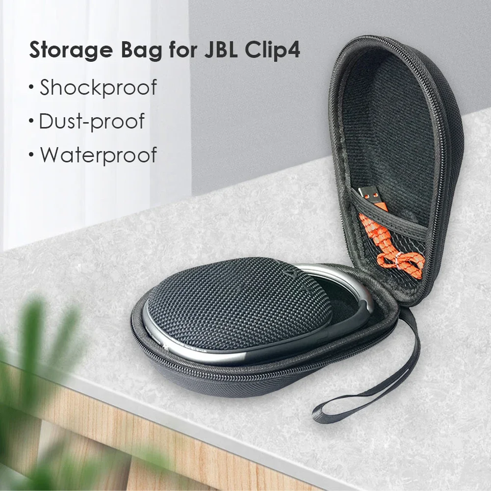 Carrying Storage Case Hard Elements Lightweight Portable Music for JBL Clip 4 Portable Bluetooth-compatible Speaker Supplies