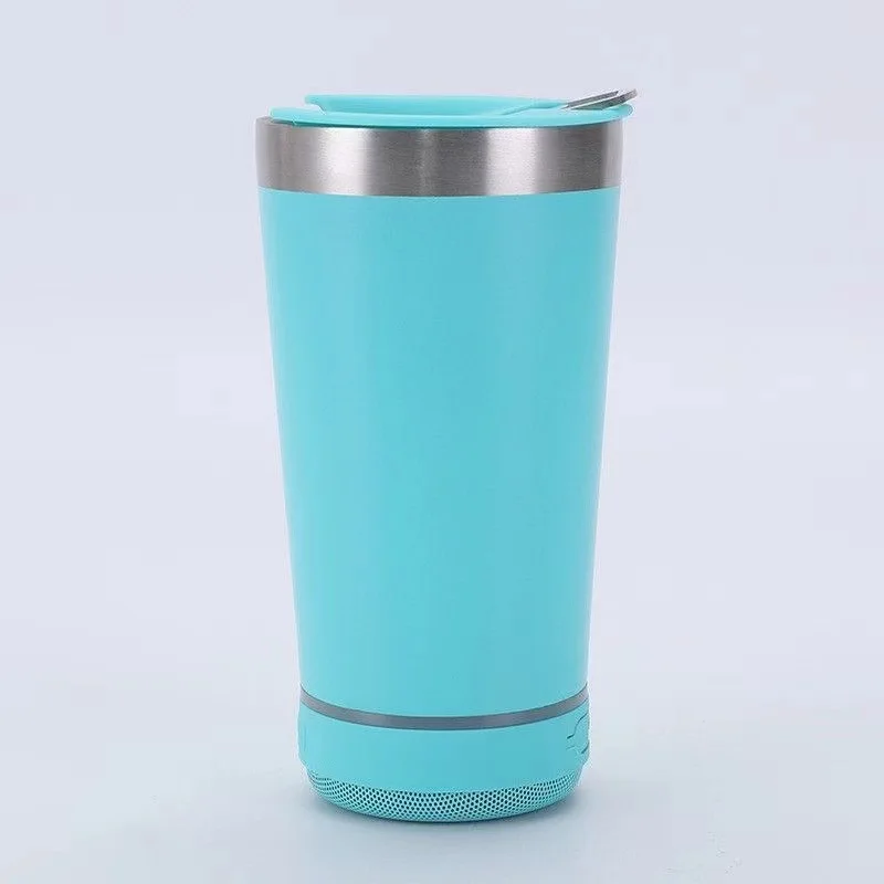 Portable music cup stainless steel reusable simple water bottle speaker wireless Bluetooth speaker