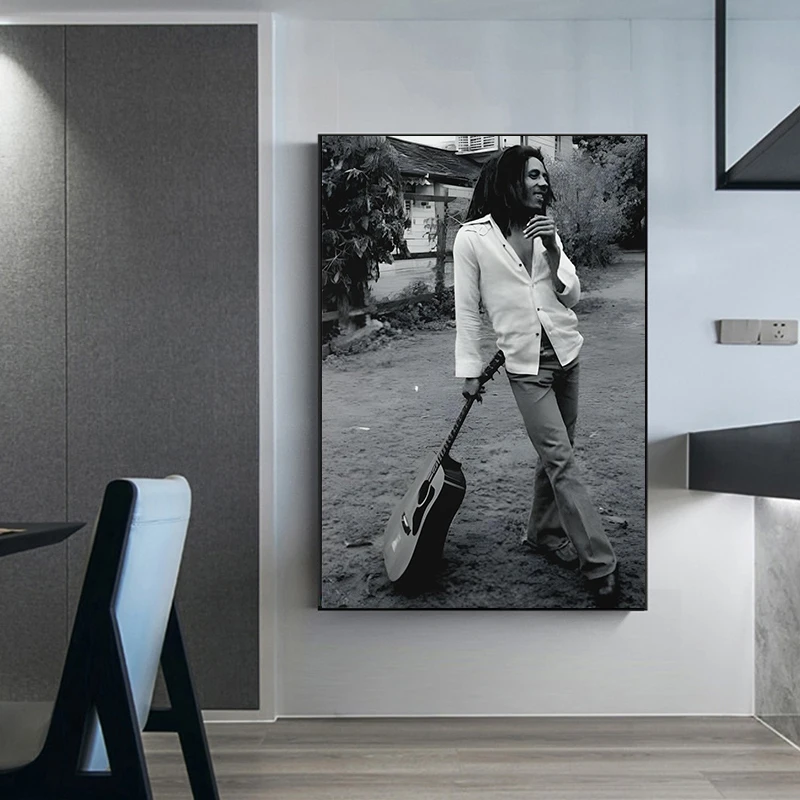 Famous Figures Bob Marley Posters Reggae Music Representative Figure Prints Canvas Painting Wall Art Pictures Home Room Decor
