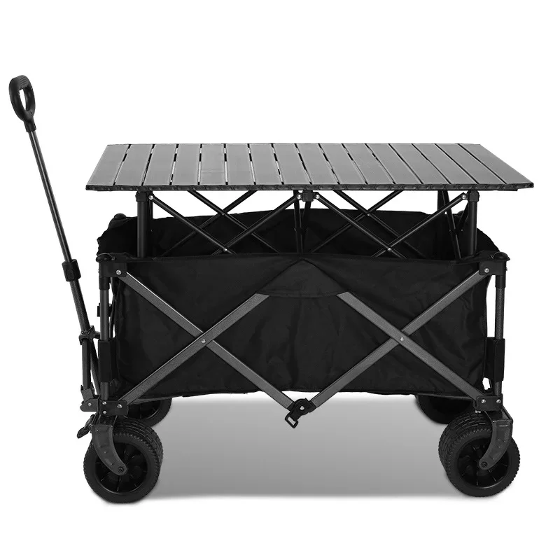 الثقيلة سعة كبيرة عربة قابلة للطي متجر بينغ شاطئ حديقة سحب عربة قابلة للطي في الهواء الطلق المحمولة عربة المرافق #4