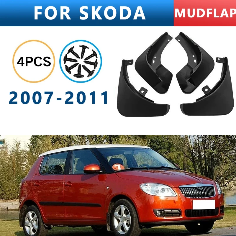 

Mud Flaps Fit for SKODA 2007-2011 2008 2009 2010 Mudguards Tire Fenders Splash Proof Accessories Wheel Guards 4ps