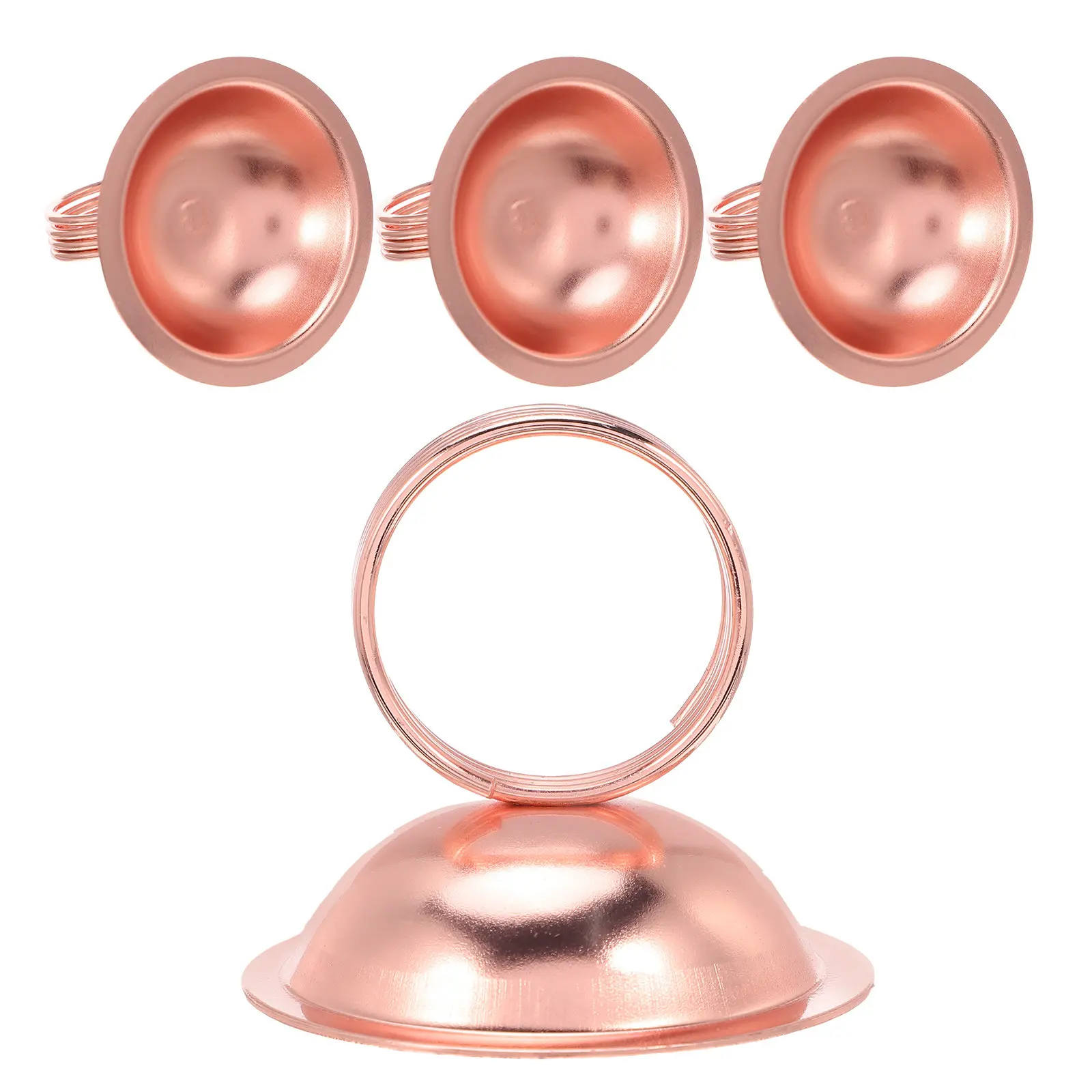 4Pcs Metal Memo Holders Round Strong Grip Compact Desk Clip Stand for Notes Photos Business Cards Office Use Note Card Holder