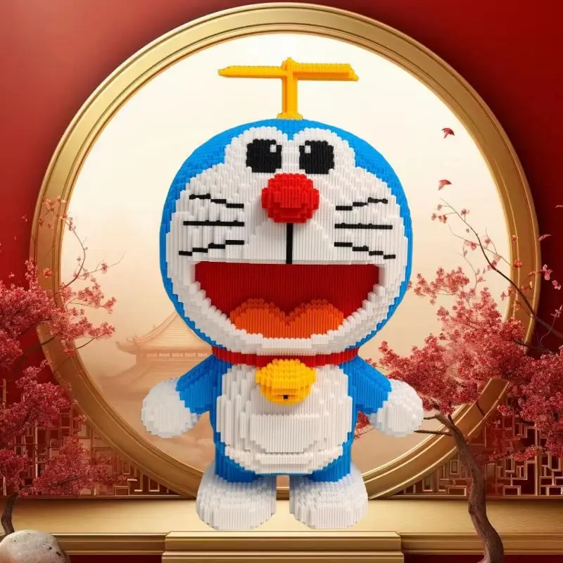 고난도 80000개 입자 초대형 도라에몽 조립 블록, 입체 장난감 장식품, 생일 선물