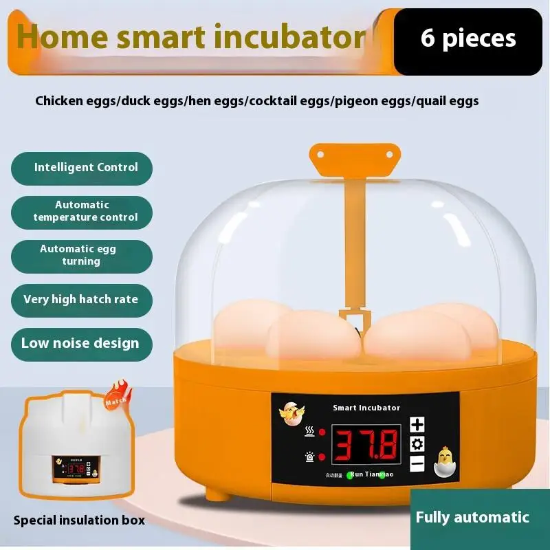 

Mini Egg Incubator For Home Automatic Temperature Humidity Control 4 Eggs Candler Poultry Hatching Machine For Chickens Ducks