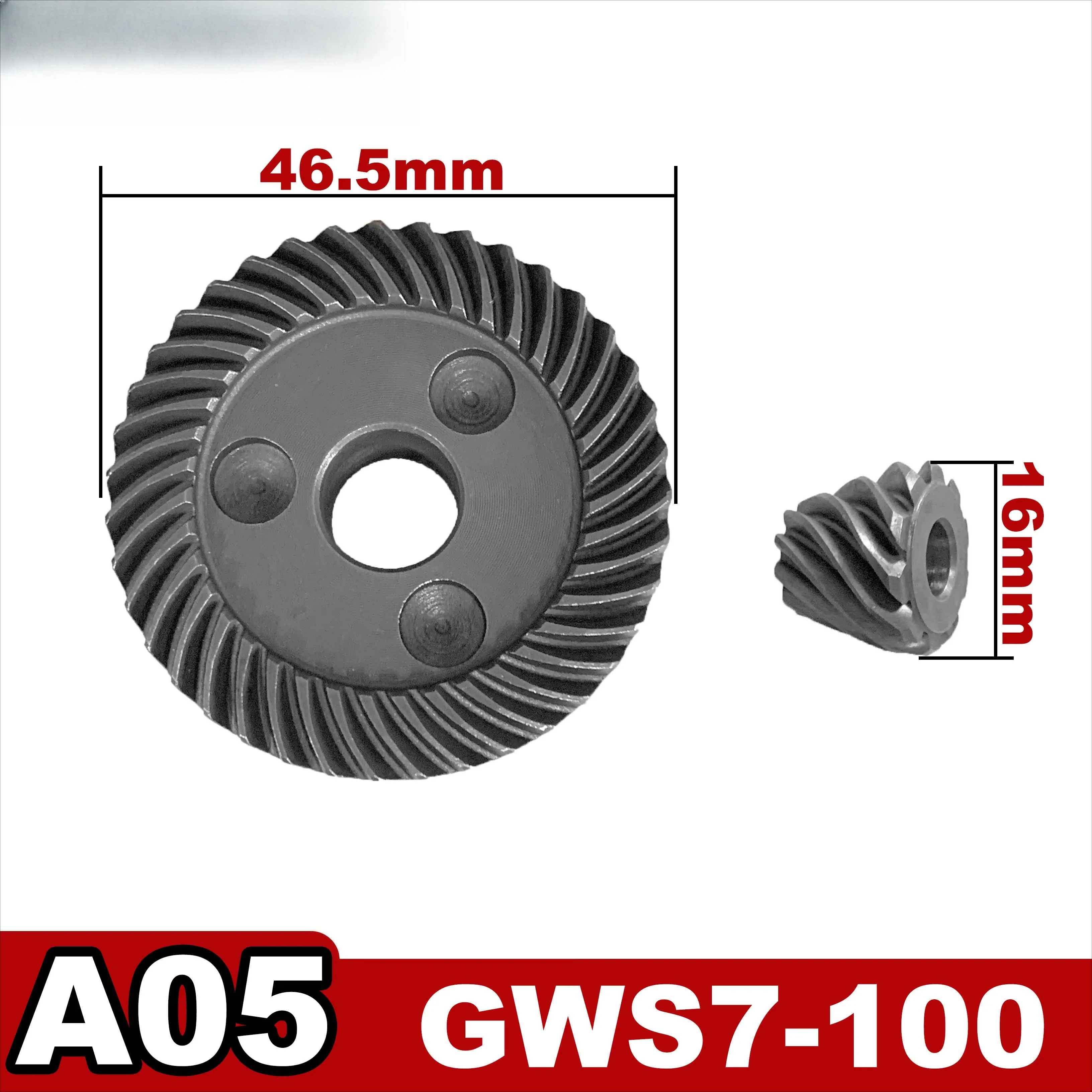 Amoladora angular GWS7-100/GWS7-125 A05 piezas de repuesto de engranaje cónico y engranaje de corona